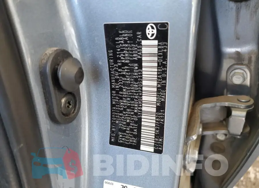 5YFB4MDE4PP052113 Photo# 13