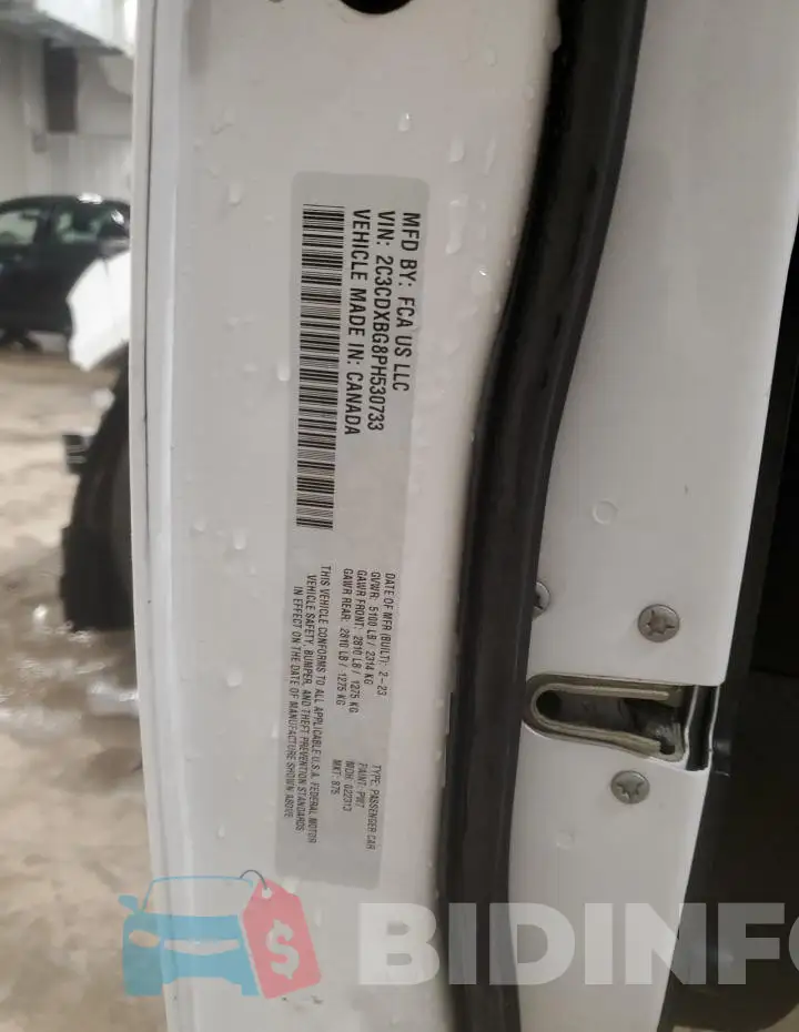 2C3CDXBG8PH530733 Photo# 12