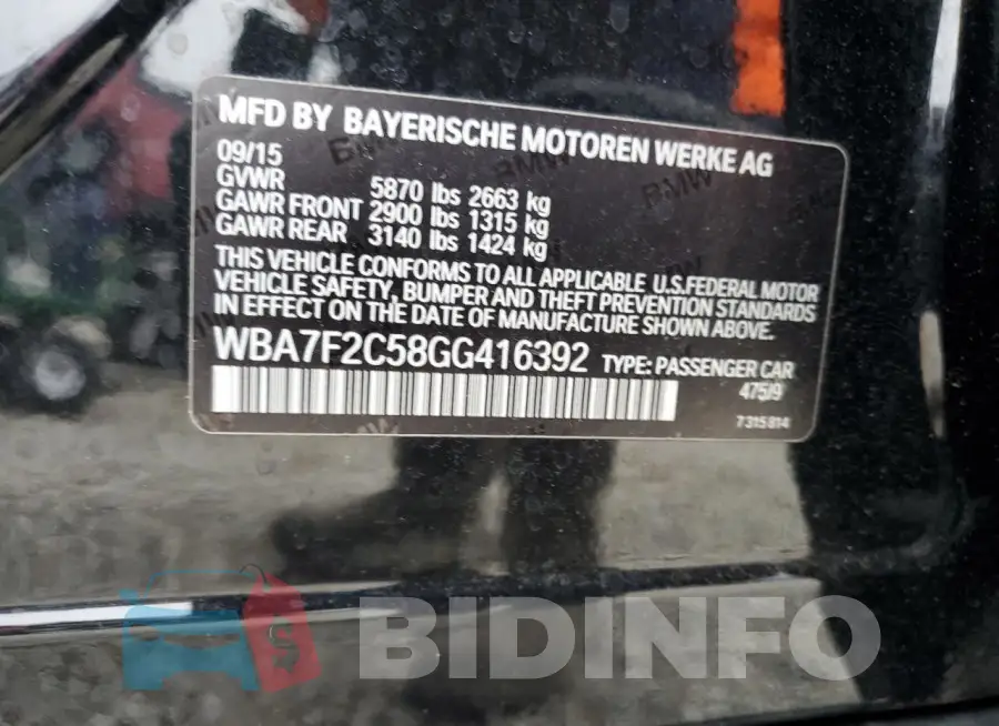 WBA7F2C58GG416392 Photo# 12
