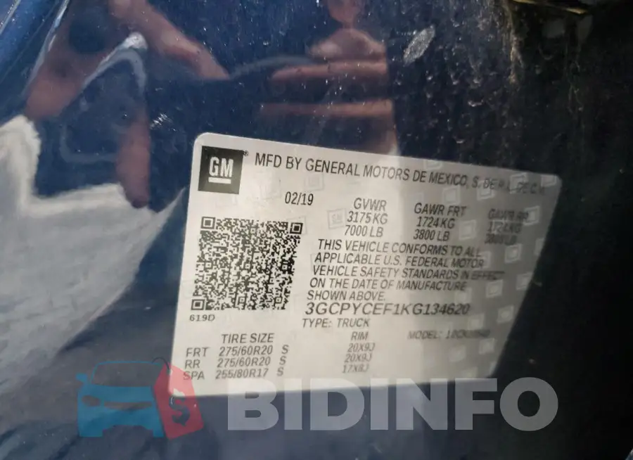3GCPYCEF1KG134620 Photo# 12