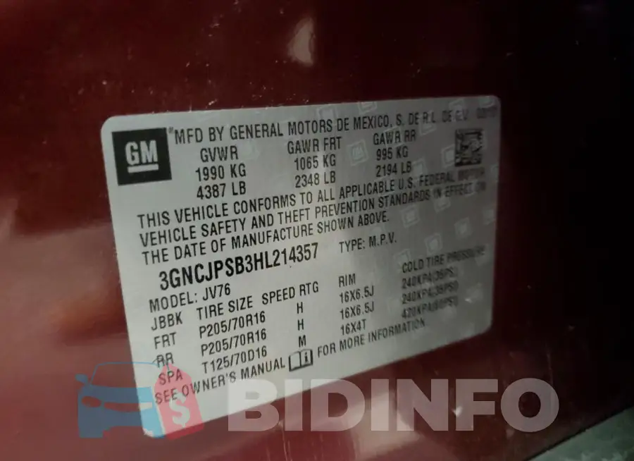 3GNCJPSB3HL214357 Photo# 13
