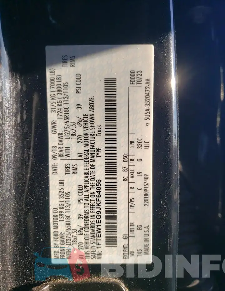 1FTEW1EG9JKF64056 Photo# 12
