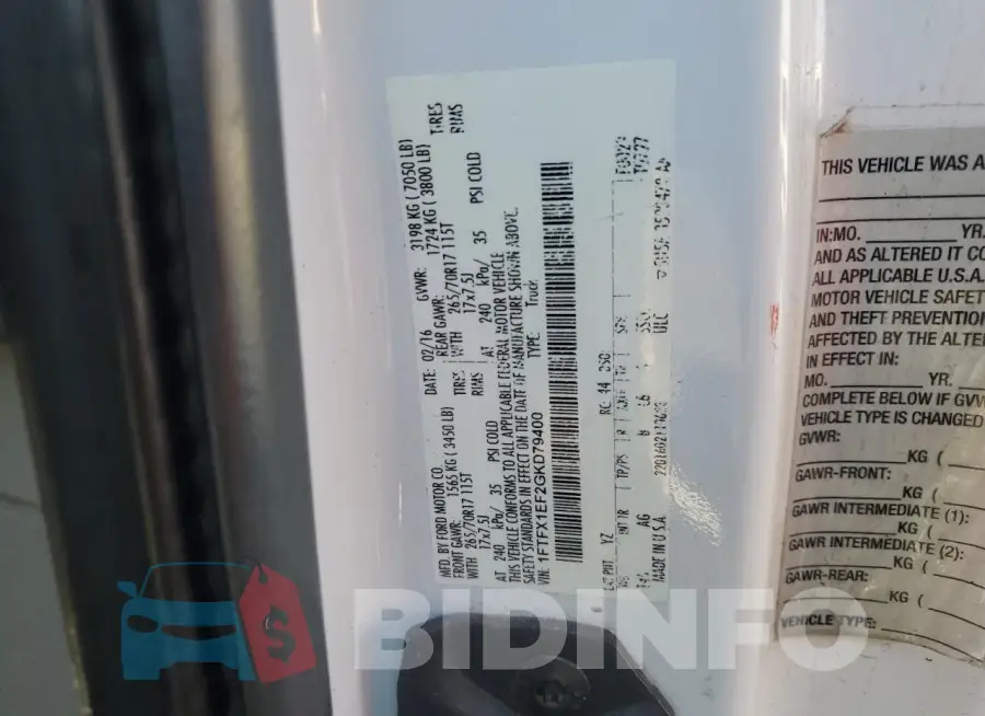 1FTFX1EF2GKD79400 Photo# 13