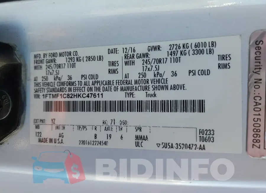 1FTMF1C82HKC47611 Photo# 12
