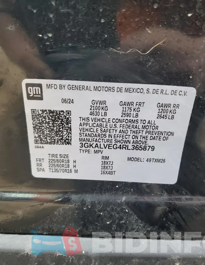 3GKALVEG4RL365879 Photo# 13