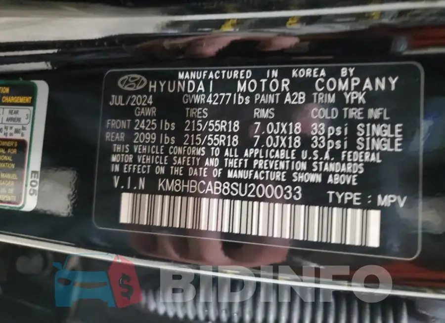 KM8HBCAB8SU200033 Photo# 14