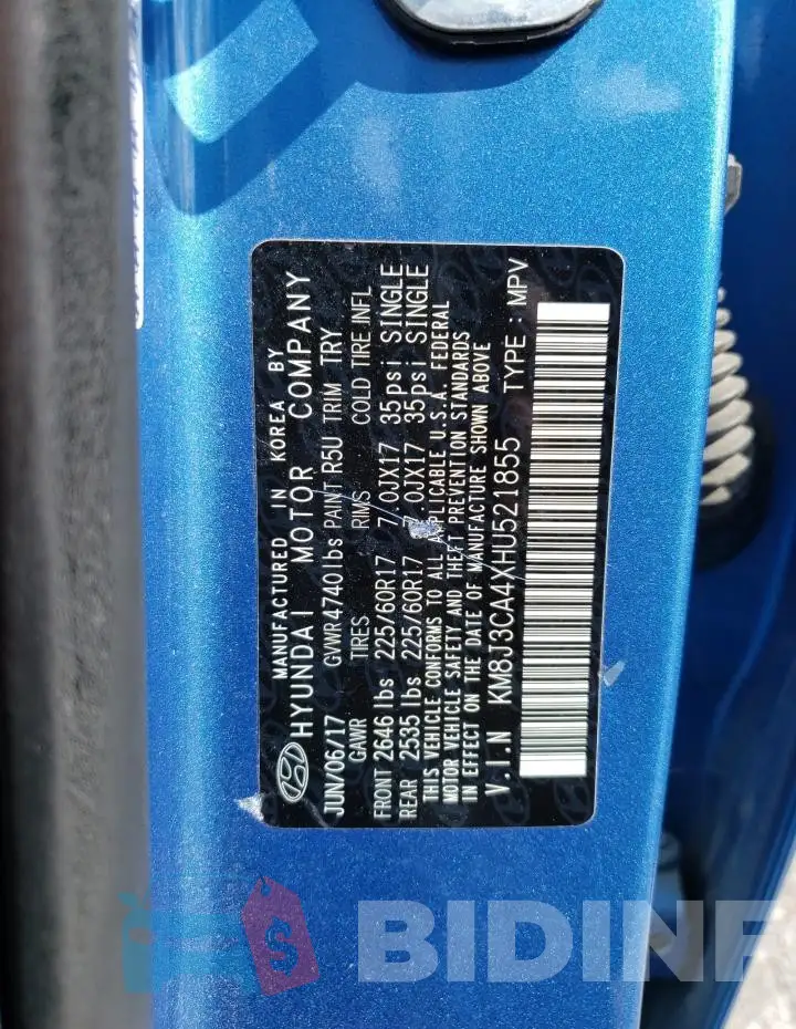 KM8J3CA4XHU521855 Photo# 12