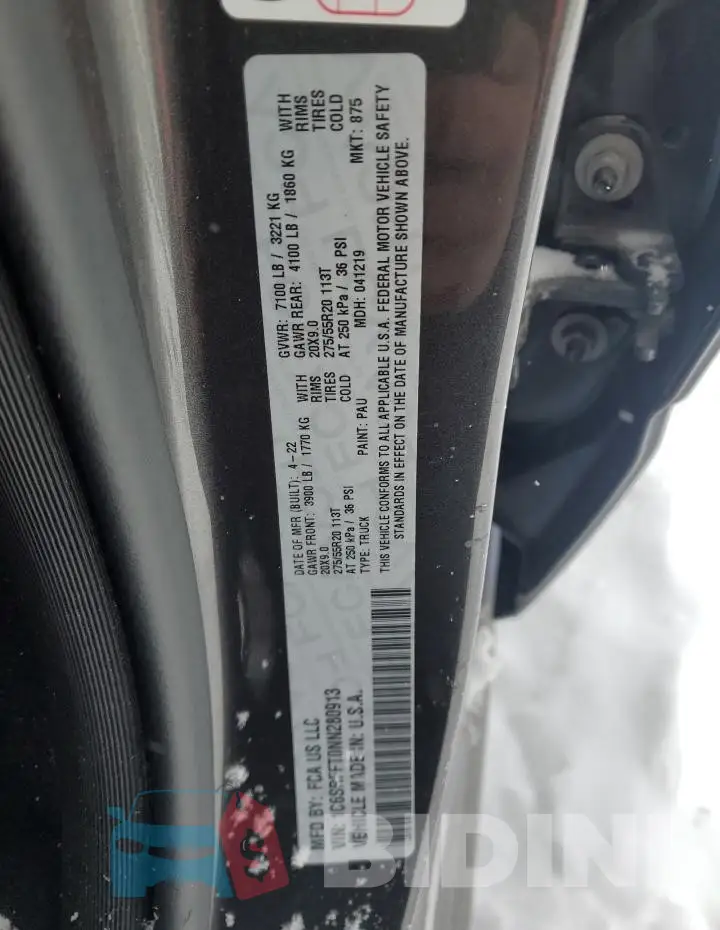 1C6SRFFT0NN280913 Photo# 12