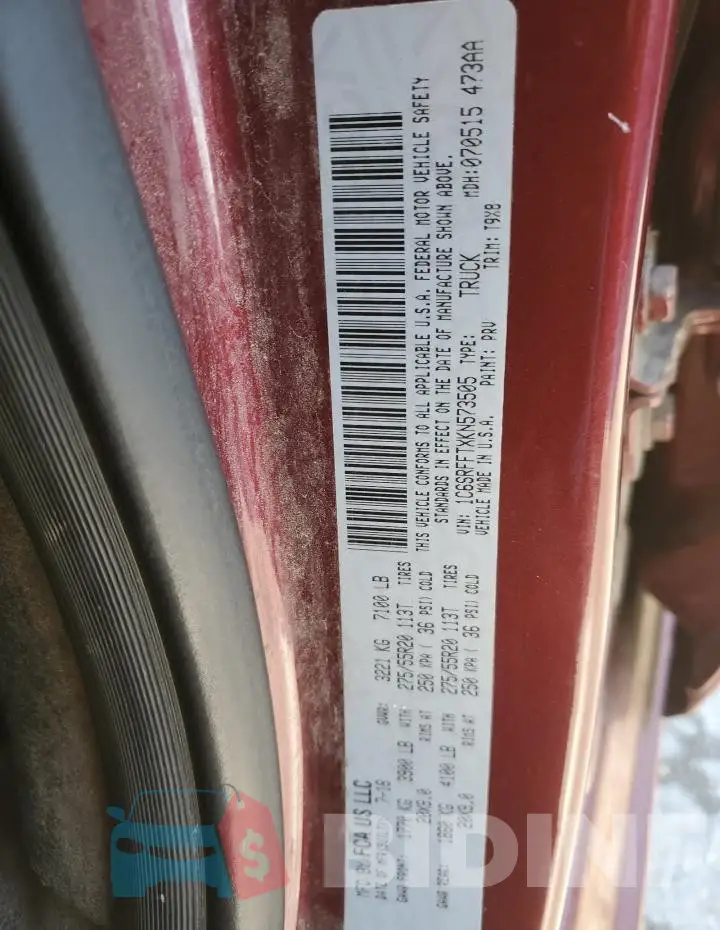 1C6SRFFTXKN573505 Photo# 12