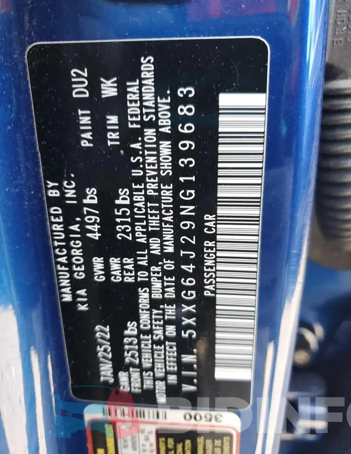 5XXG64J29NG139683 Photo# 12