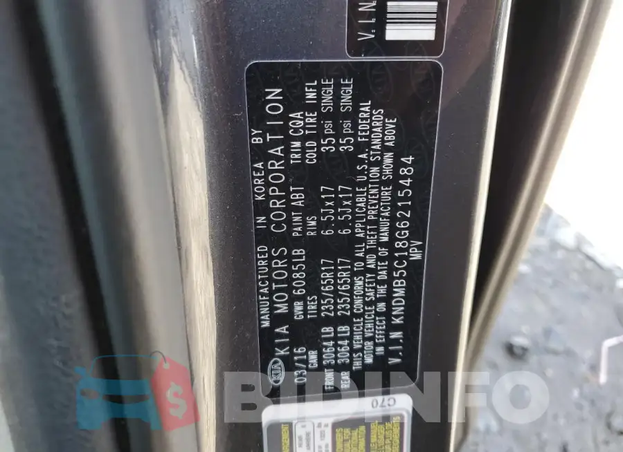 KNDMB5C18G6215484 Photo# 13