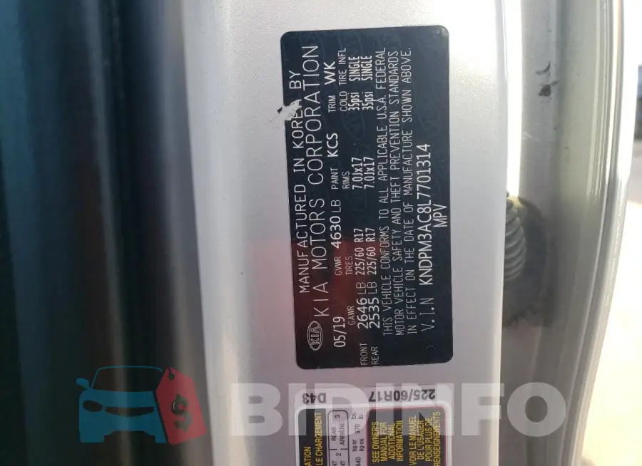 KNDPM3AC8L7701314 Photo# 12