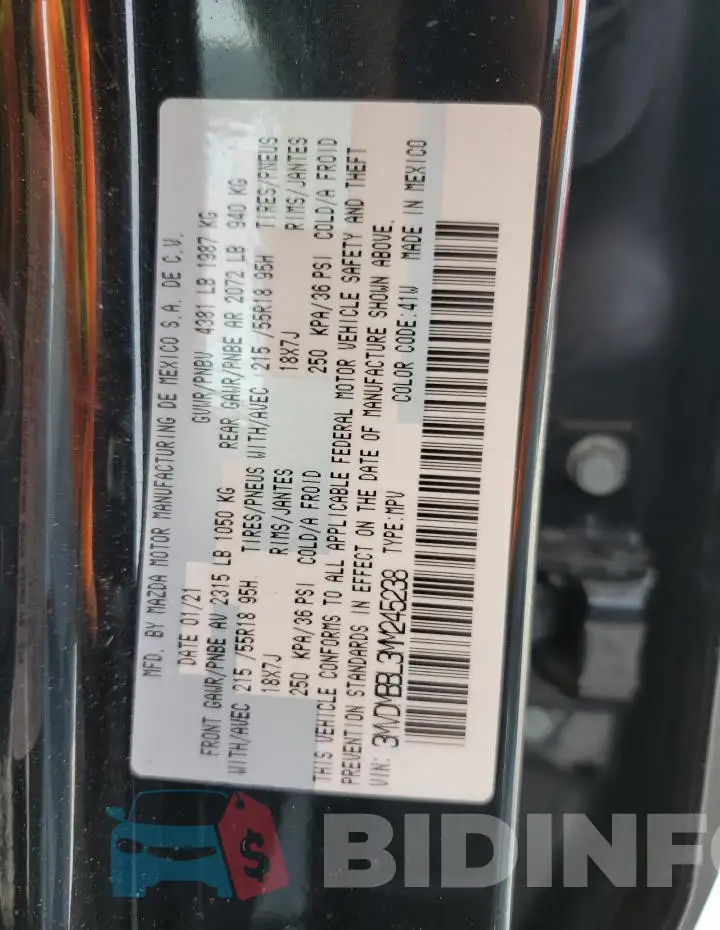3MVDMBBL3MM245238 Photo# 13