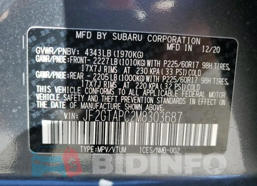 JF2GTAPC2M8303687 Photo# 12