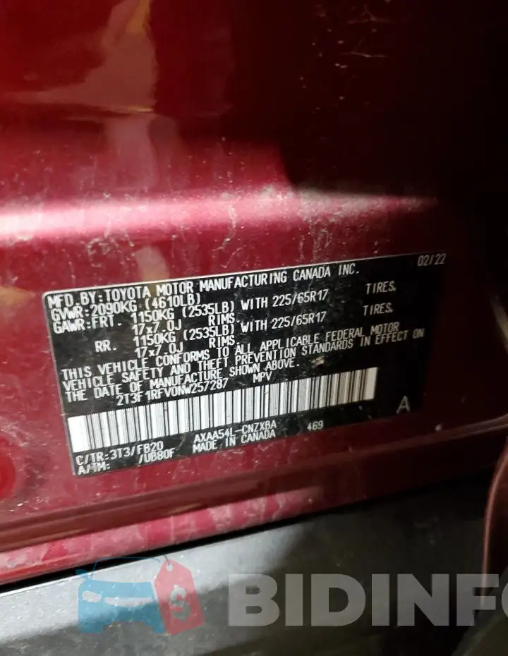 2T3F1RFV0NW257287 Photo# 13