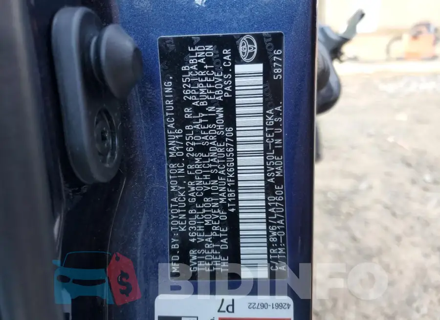 4T1BF1FK6GU567706 Photo# 13