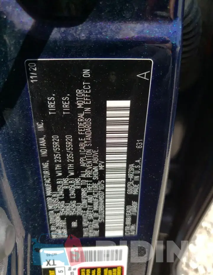 5TDJZRBH4MS071075 Photo# 13