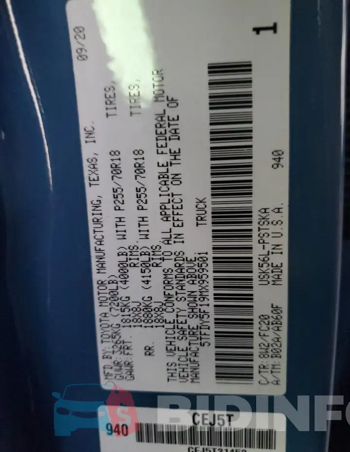 5TFDY5F19MX959501 Photo# 12