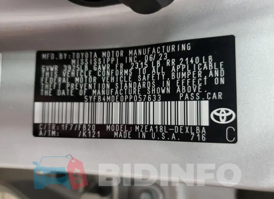 5YFB4MDE0PP057633 Photo# 13