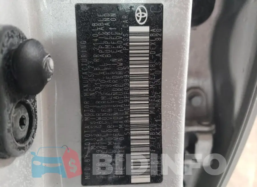 5YFB4MDE9PP039955 Photo# 13