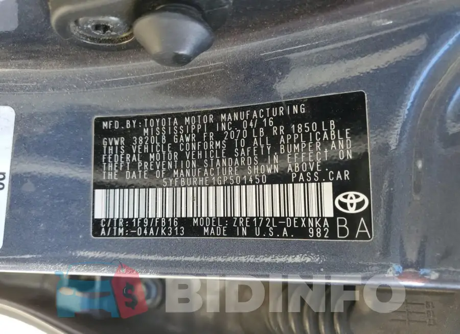 5YFBURHE1GP501450 Photo# 13
