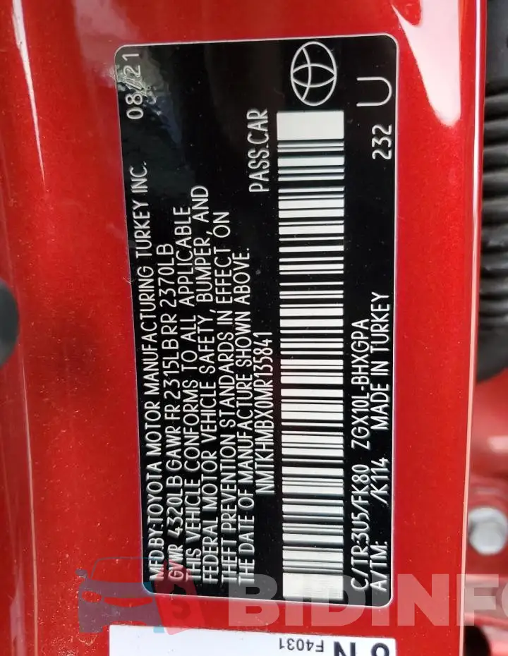 NMTKHMBX0MR135841 Photo# 12