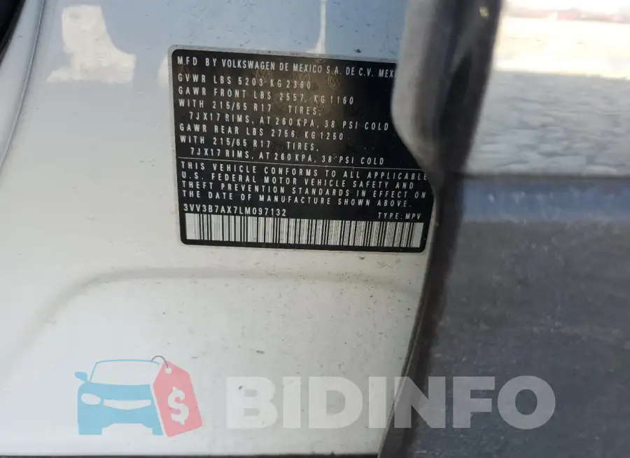 3VV3B7AX7LM097132 Photo# 13