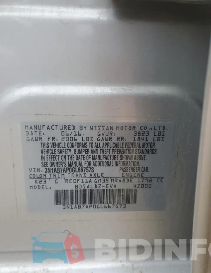 3N1AB7AP0GL667573 Photo# 12