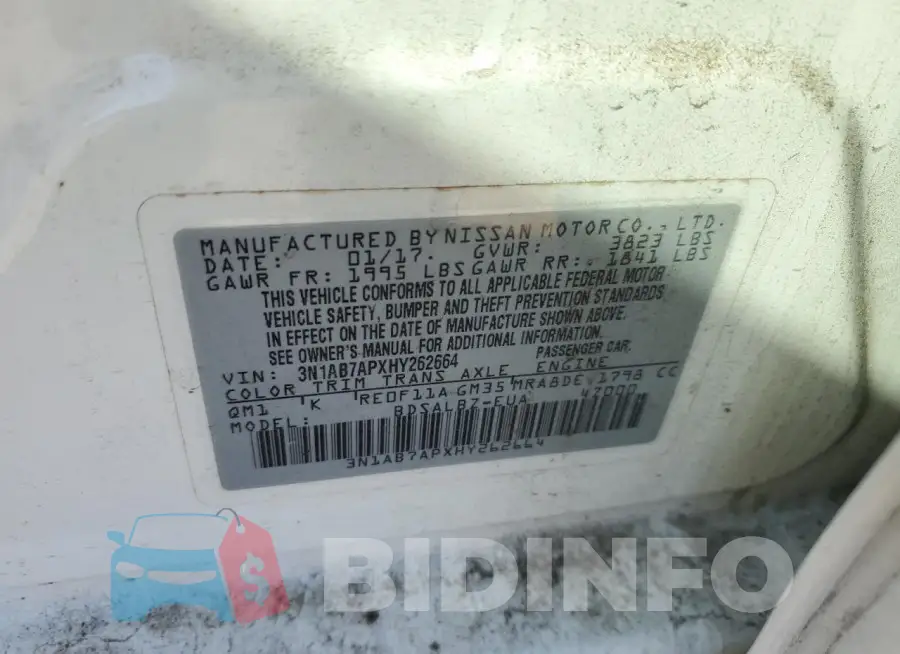 3N1AB7APXHY262664 Photo# 12