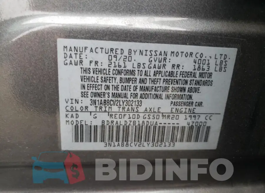 3N1AB8CV2LY302133 Photo# 13