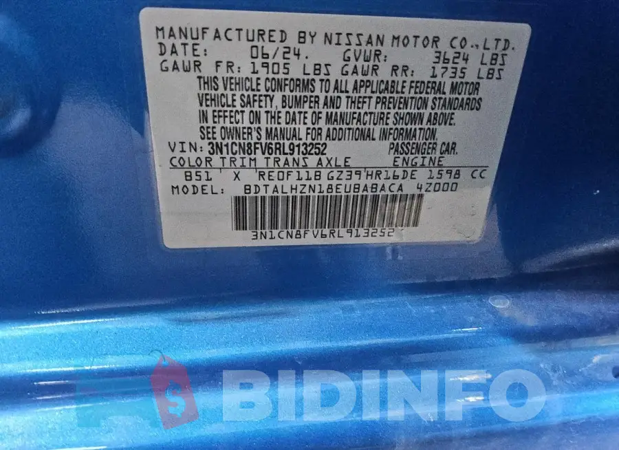 3N1CN8FV6RL913252 Photo# 12