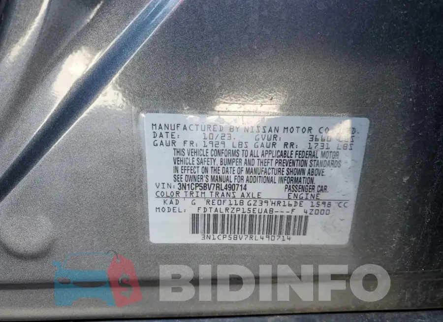 3N1CP5BV7RL490714 Photo# 12