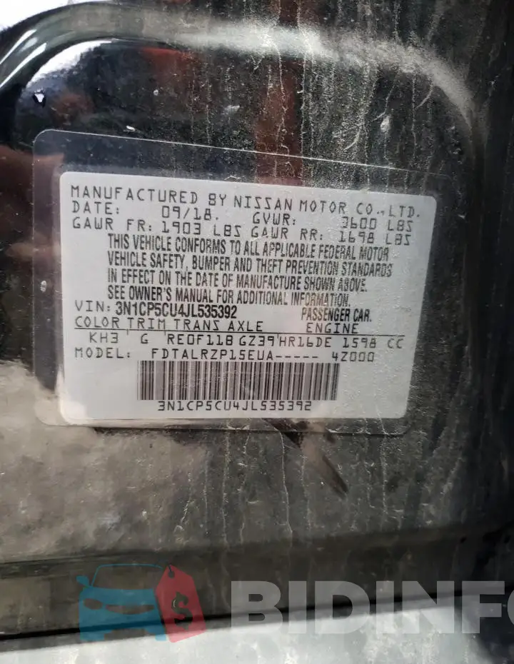 3N1CP5CU4JL535392 Photo# 14