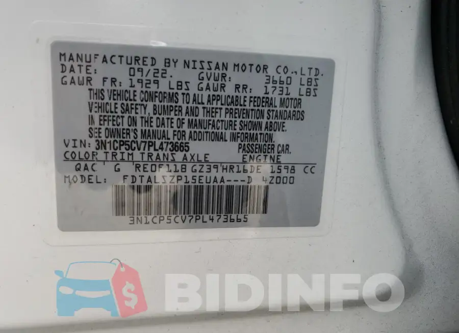 3N1CP5CV7PL473665 Photo# 13