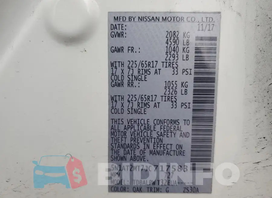 5N1AT2MT7JC717583 Photo# 13