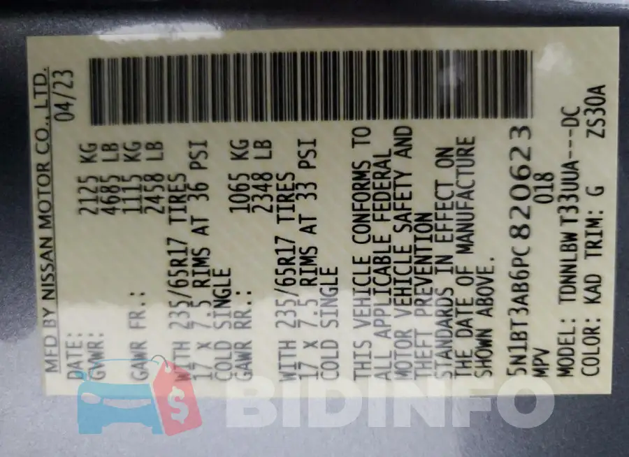 5N1BT3AB6PC820623 Photo# 14