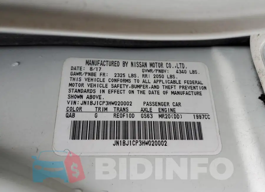 JN1BJ1CP3HW020002 Photo# 14