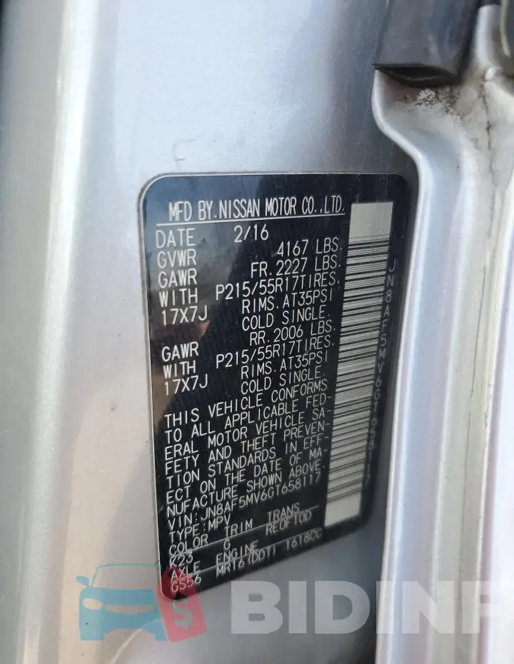 JN8AF5MV6GT658117 Photo# 13