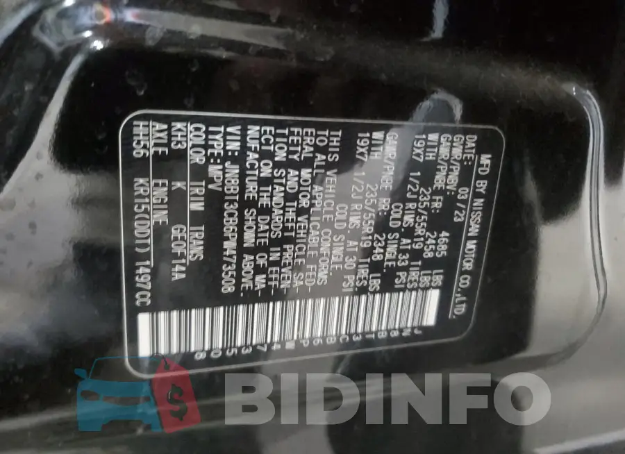 JN8BT3CB6PW473508 Photo# 13