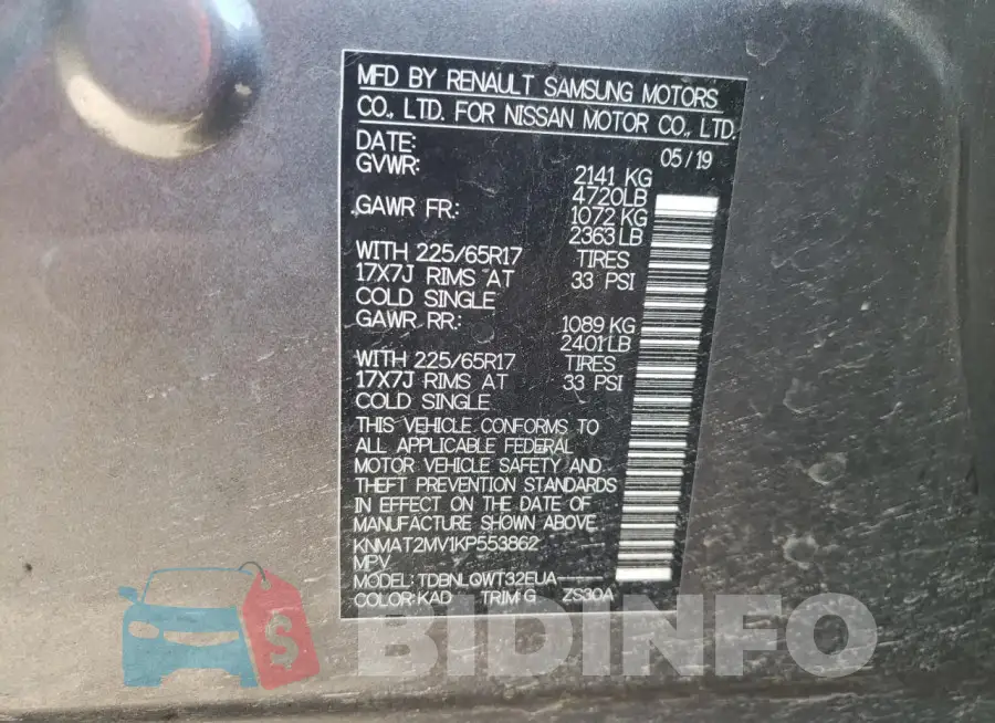 KNMAT2MV1KP553862 Photo# 13