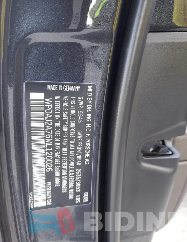 WP0AJ2A76ML120026 Photo# 12