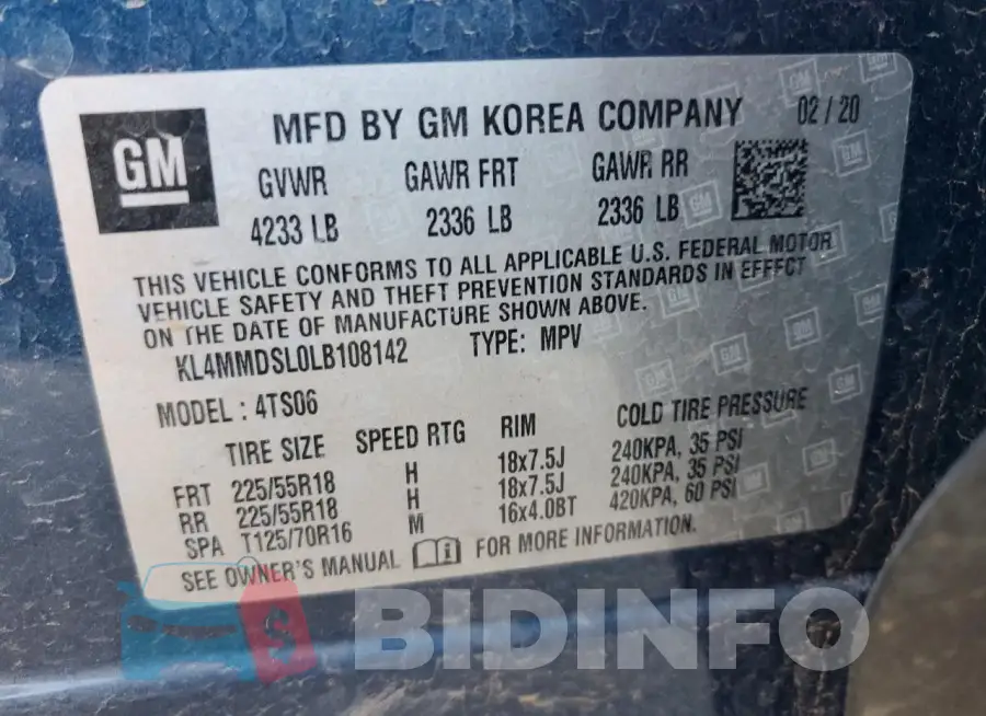 KL4MMDSL0LB108142 Photo# 13