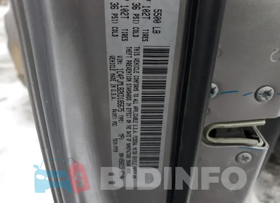 1C4PJMLB2KD195675 Photo# 14