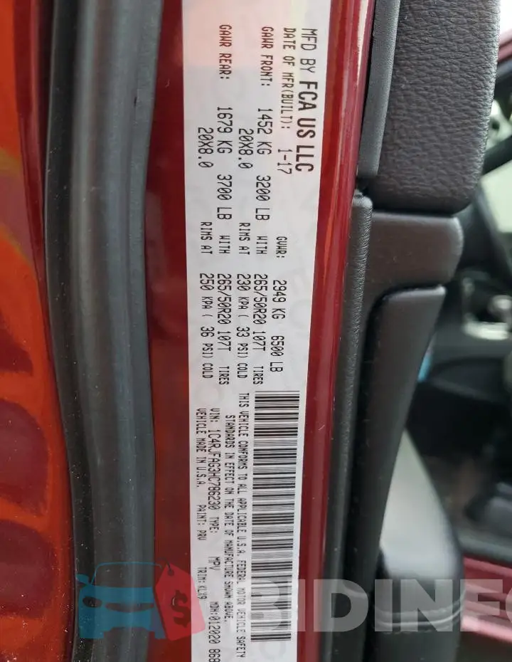 1C4RJFAG3HC786230 Photo# 13