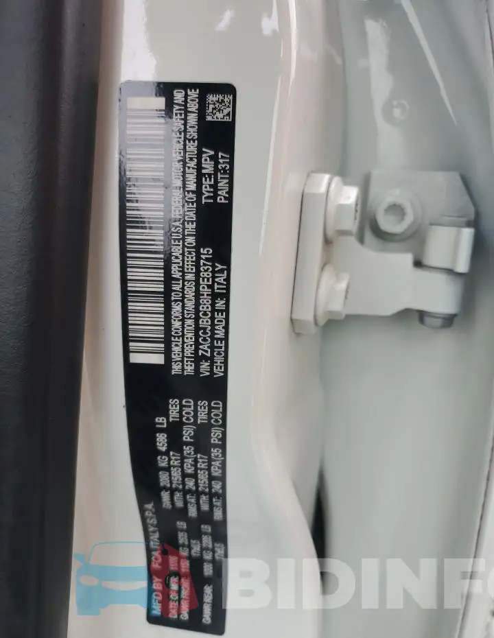 ZACCJBCB8HPE83715 Photo# 13