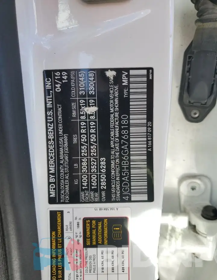 4JGDA5HB6GA768180 Photo# 13
