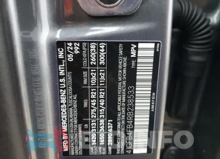 4JGFB4FB4RB238533 Photo# 14