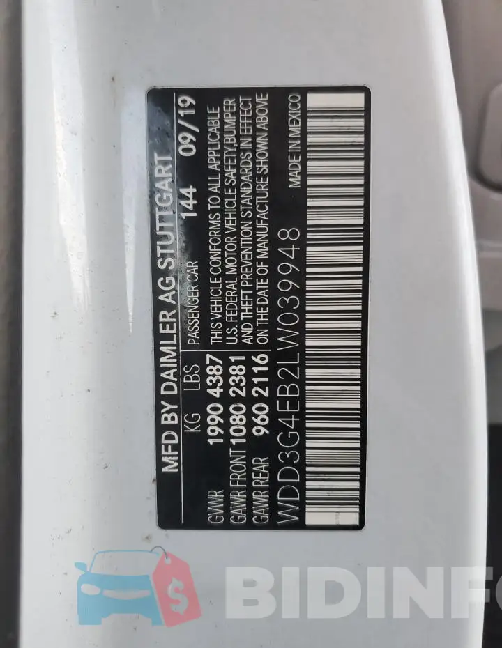 WDD3G4EB2LW039948 Photo# 12