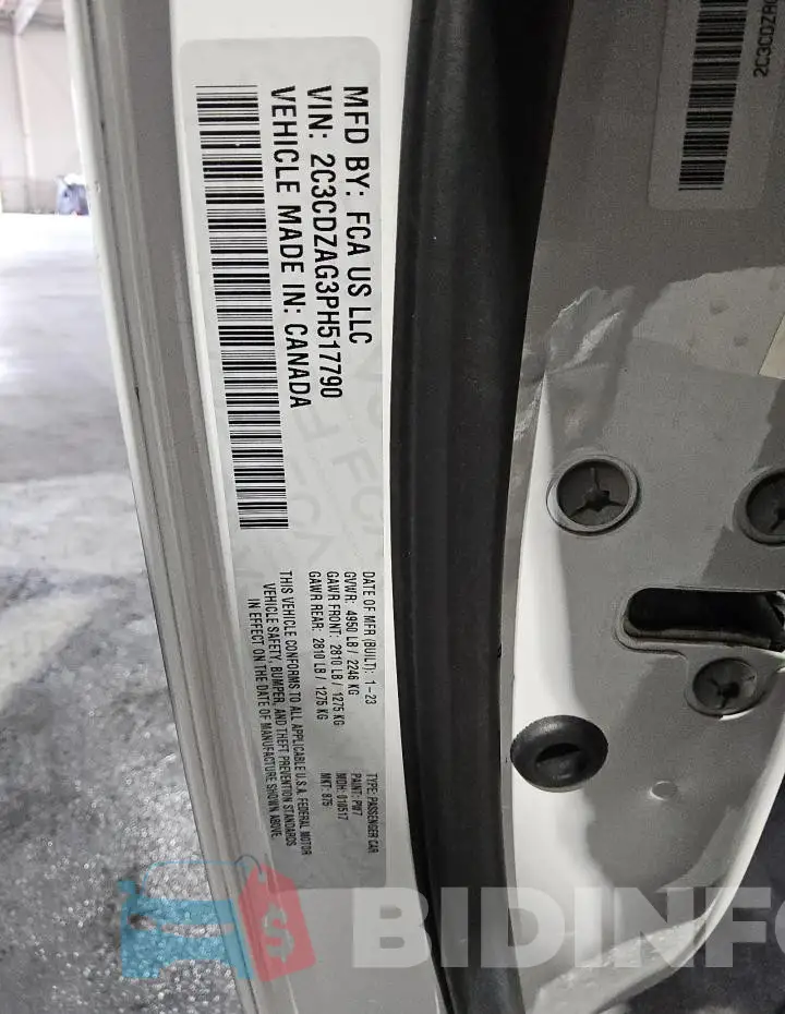 2C3CDZAG3PH517790 Photo# 12