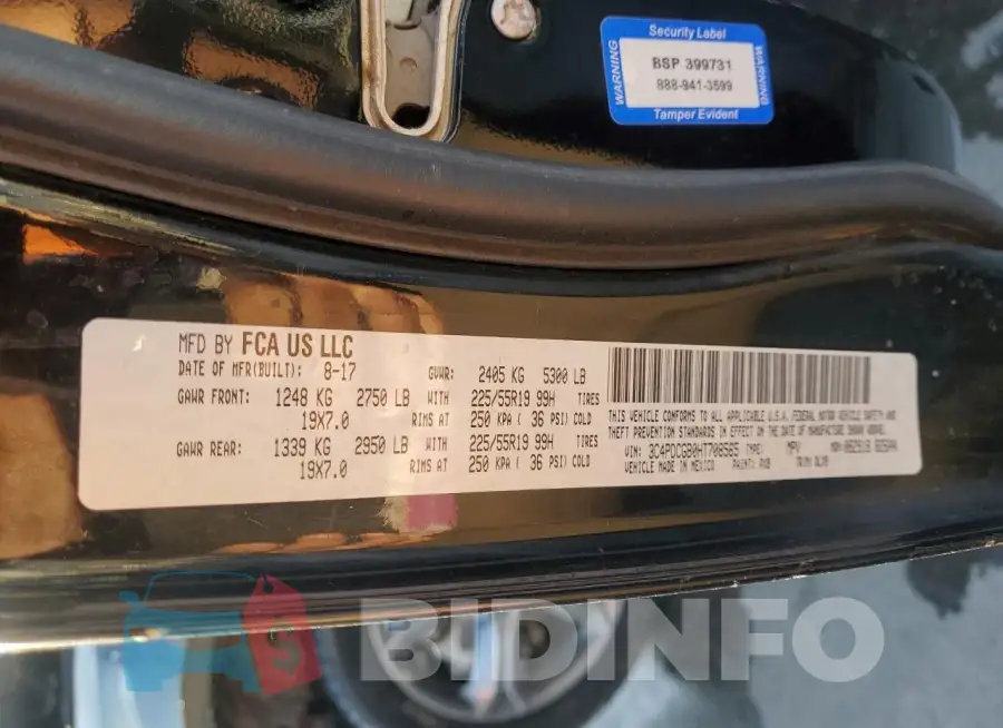 3C4PDCGB0HT708565 Photo# 14